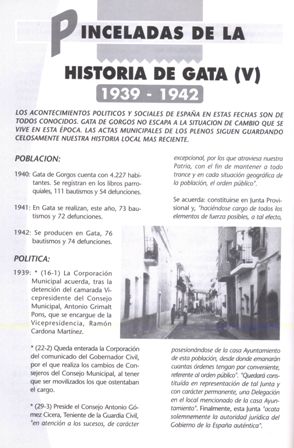 MEUS ARTICLES de festes, 1997: Pinceladas de la historia de Gata (V) - 1r -