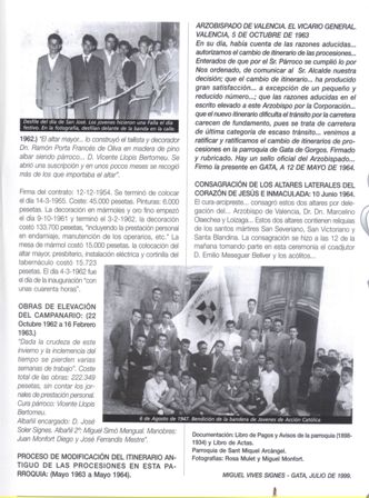 MEUS ARTICLES...de festes: 1999, Història de la Parròquia de Gata (1898-1964) ( i V )