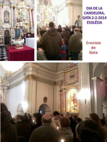 DIA DE LA CANDELERA A GATA ( II ): el costum de les caneles a l'església