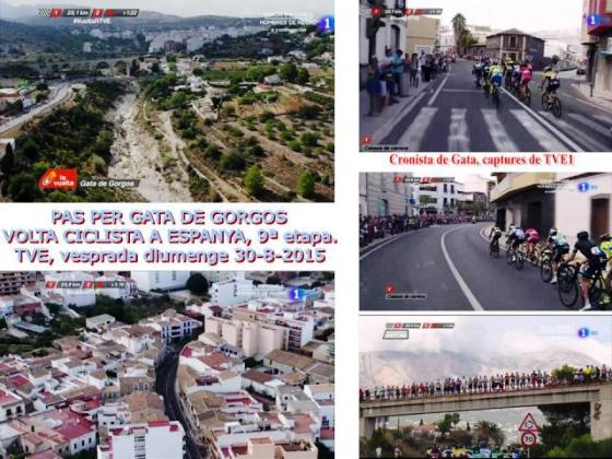 ENCARA DE VOLTA... 7 MINUTS I 31 SEGONS DE TELEVISIÓ (TVE1) AL TERME DE GATA (Volta Ciclista a Espanya, diumenge 30-8-2015, vesprada) (Vídeo)