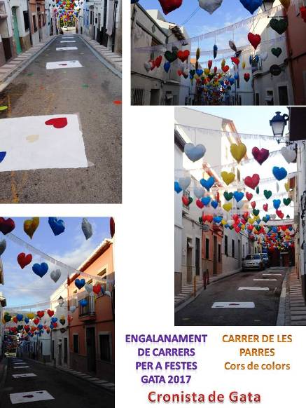 IMATGES DE FESTA (Gata). CARRERS I PLACES ENGALANATS (II): Parres, cors de colors