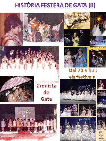 HISTÒRIA FESTERA DE GATA: les nits del festival des del 70 a hui (48 regines majors i 41 menudes)