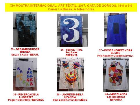 XIV MOSTRA ART TÈXTIL 2017: LES OBRES (35-40)