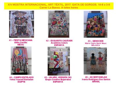 XIV MOSTRA ART TÈXTIL 2017: LES OBRES (41-46)