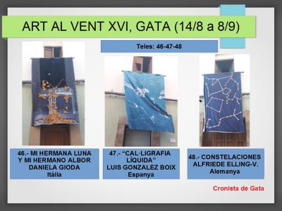 GATA I LES MIRADES URBANES. ART AL VENT 2019, XVI EDICIÓ. Teles 46 a 48