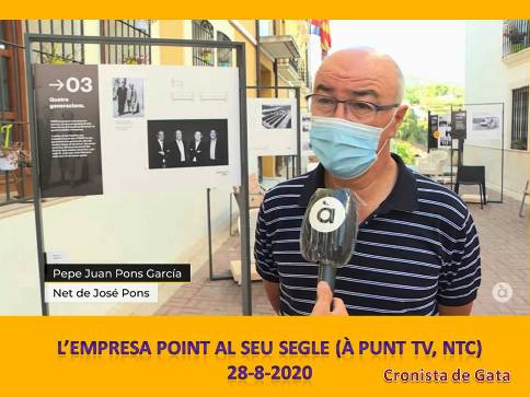 TORNA A SER NOTÍCIA L'EMPRESA POINT AL SEU SEGLE DE VIDA (À PUNT TV, NOTÍCIES DEL MIGDIA, 28-8-2020)