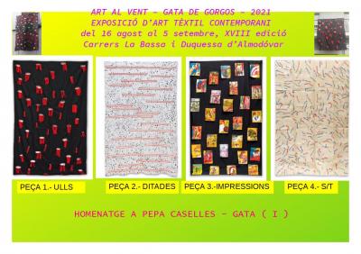 ART AL VENT GATA 2021, XVIII EDICIÓ. Homenatge Pepa Caselles (I) -4 obres-