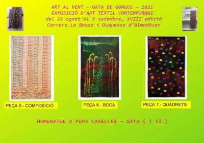 ART AL VENT GATA 2021, XVIII EDICIÓ. Homenatge Pepa Caselles ( i II ) -3 obres-