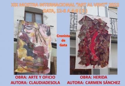 XIX ART AL VENT, GATA 2022 (3). COMENCEM A PUJAR EL CARRER LA BASSA. OBRES: ARTE Y OFICIO I HERIDA