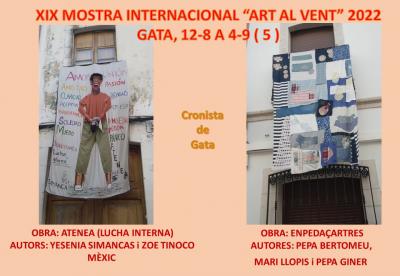 XIX ART AL VENT, GATA 2022 (5). SEGUIM PUJANT EL CARRER LA BASSA. OBRES: ATENEA (LUCHA INTERNA) I ENPEDAÇARTRES
