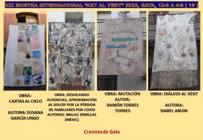 XIX ART AL VENT, GATA 2022 (16). TRES OBRES ESPANYOLES I LA MEXICANA, QUE ES REFEREIX AL COVID